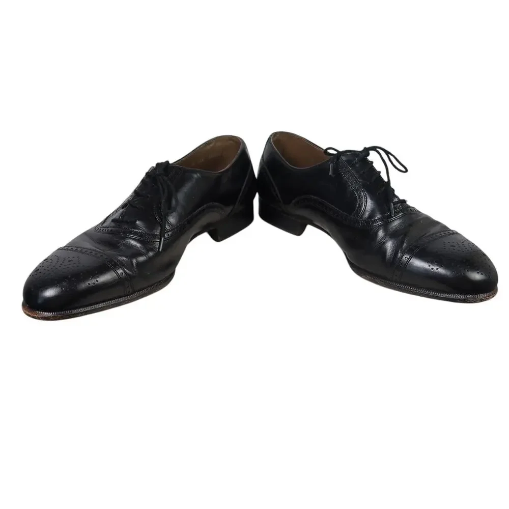 Bally of Switzerland Men's Black Leather Lace-Up Loafers Dress Shoes 8